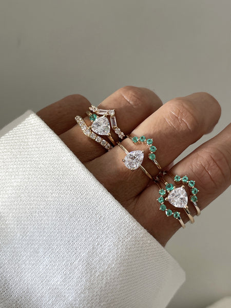 Bague Mirage verte tailles 58 et 60
