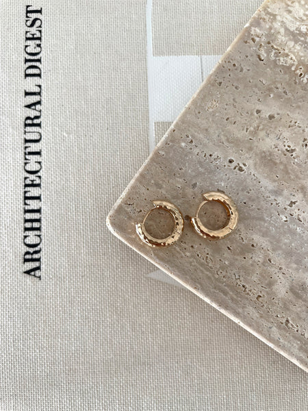 Boucles d'oreilles Pure martelées