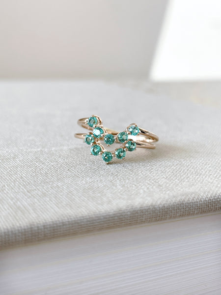 Bague Mirage verte tailles 58 et 60
