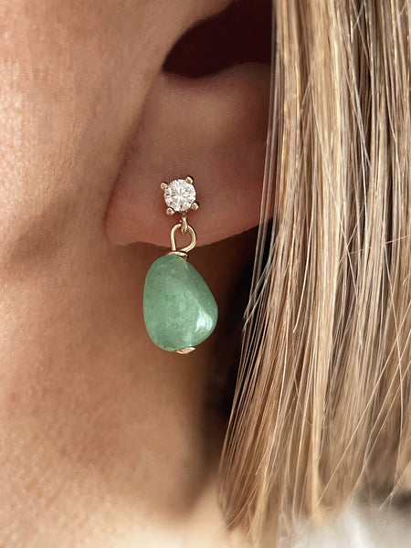Boucles d'oreilles Quiétude aventurine