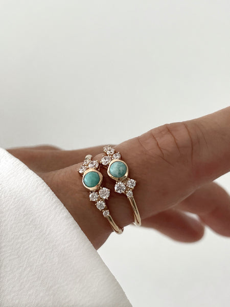 Bague Riviera - amazonite