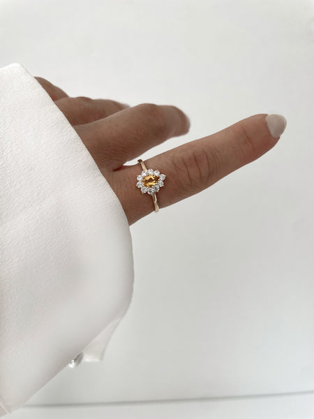 Bague Merveille citrine - taille 60