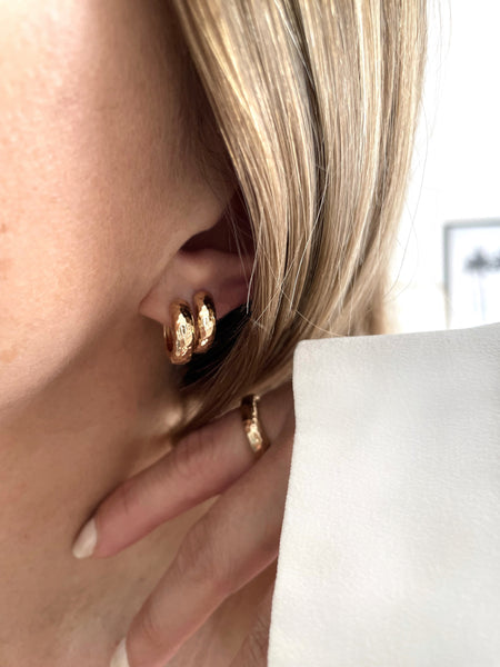 Boucles d'oreilles Pure martelées