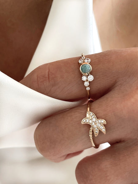 Bague Riviera - amazonite