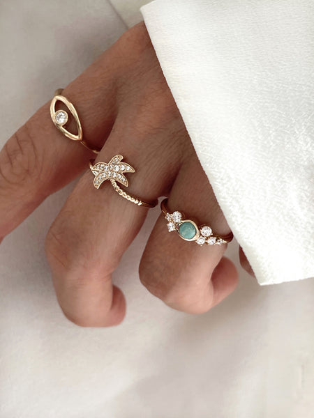 Bague Riviera - amazonite