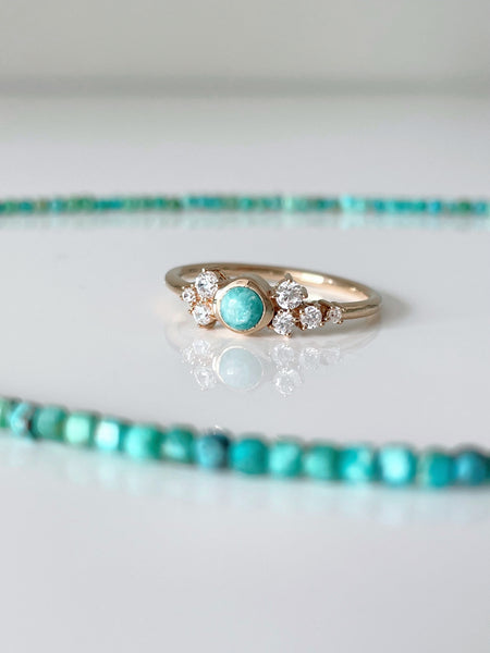 Bague Riviera - amazonite