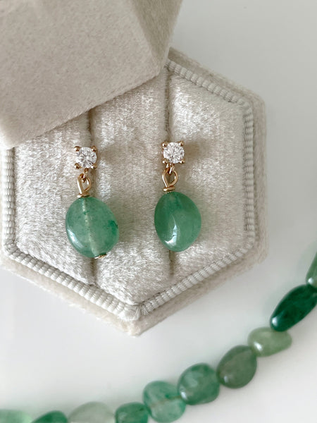 Boucles d'oreilles Quiétude aventurine